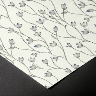 Papier Mousseline Papier de tissus à motif floral clair