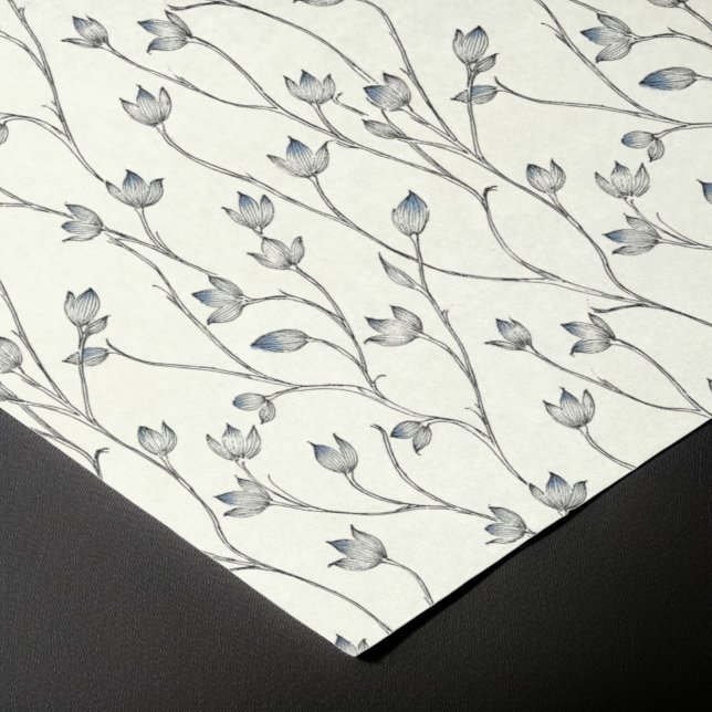 Papier Mousseline Papier de tissus à motif floral clair (Créateur téléchargé)