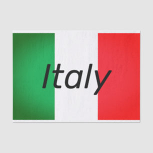 Papier Mousseline Papier de tissus avec l'image du drapeau italien