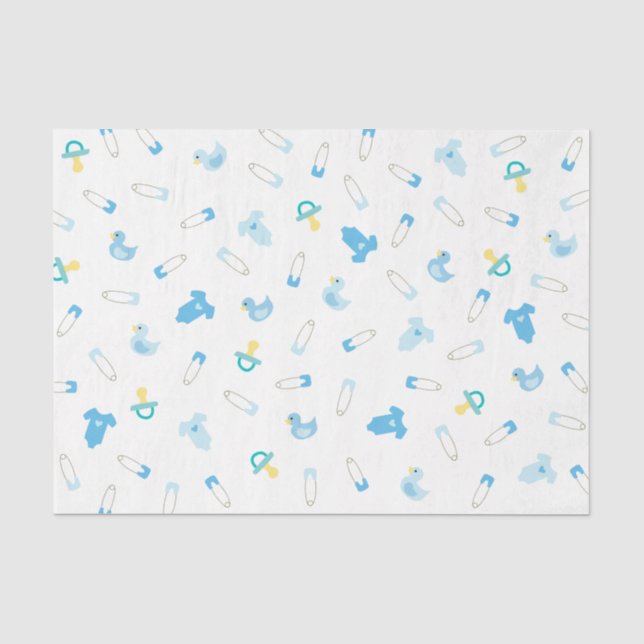Papier Mousseline Papier de tissus bleu bébé (Recto)