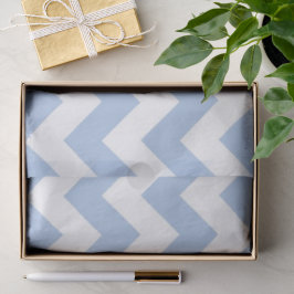 Papier Mousseline Papier de tissus bleu clair et blanc Zigzag