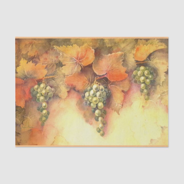 Papier Mousseline Papier de tissus Chardonnay Grappes (Recto)