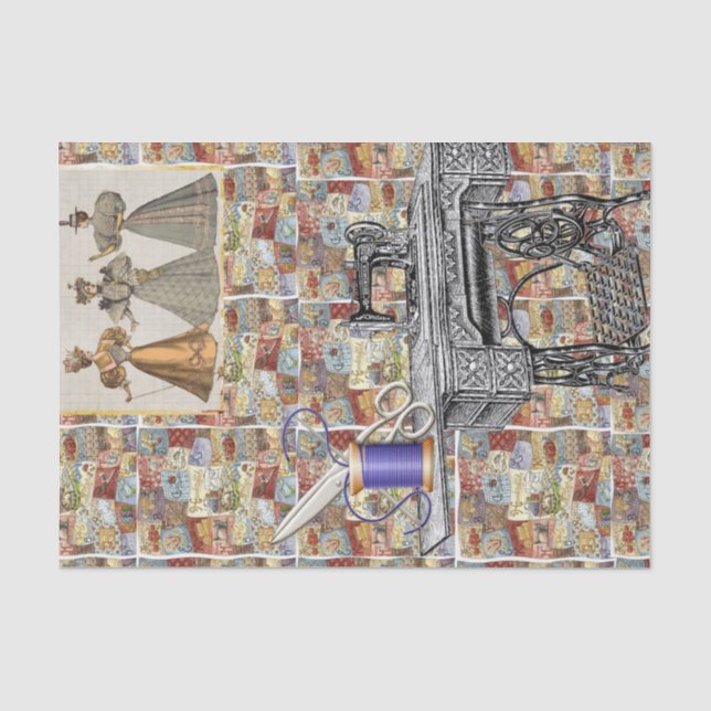 Papier Mousseline Papier de tissus Couture victorienne (Recto)