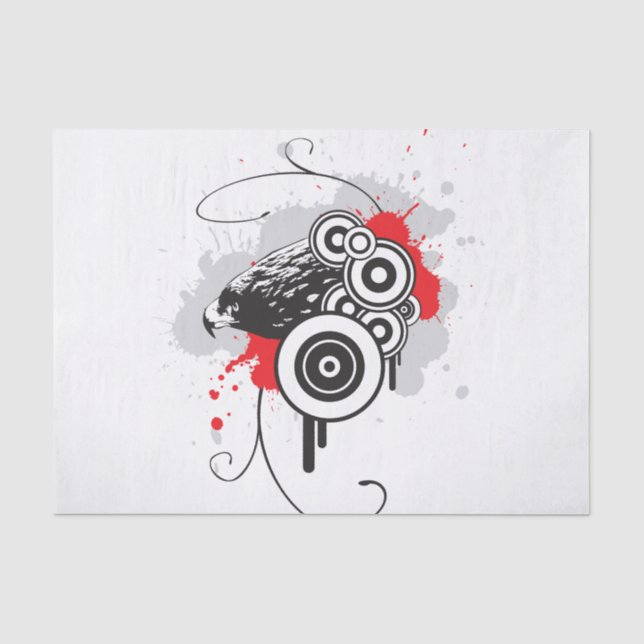 Papier Mousseline Papier de tissus d'aigle Abstrait (Recto)