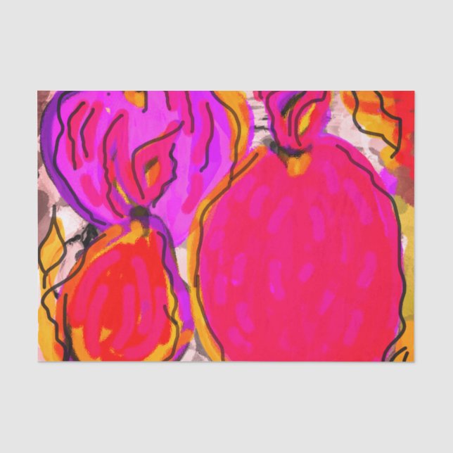 Papier Mousseline Papier de tissus de conception de fruits tropicaux (Recto)