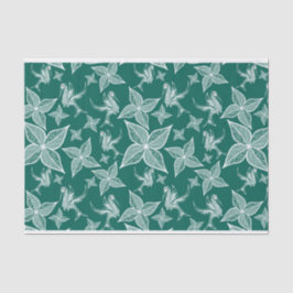 Papier Mousseline Papier de tissus de feuilles (émeraude)