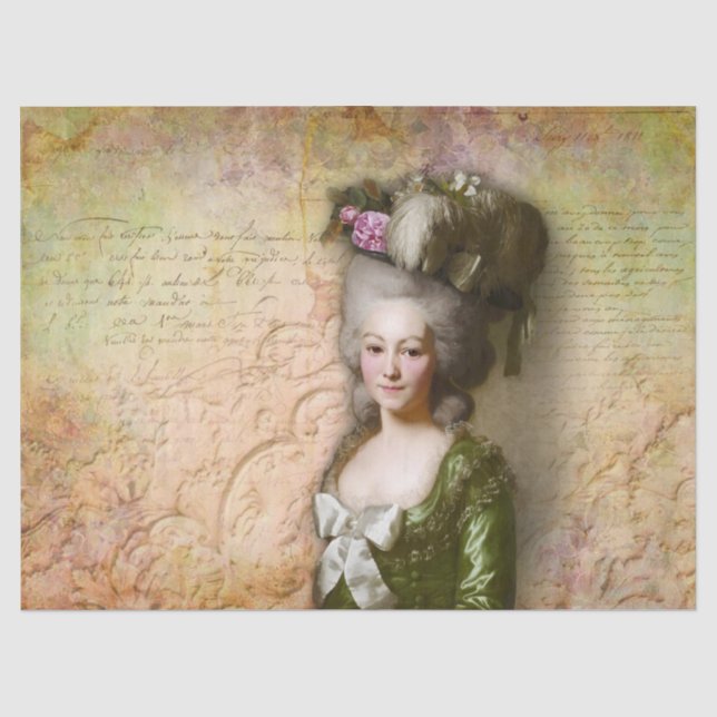 Papier Mousseline Papier de tissus de la dame aristocratique (Recto)