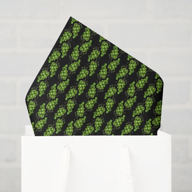 Papier Mousseline Papier de tissus de raisins verts (Sac cadeau)
