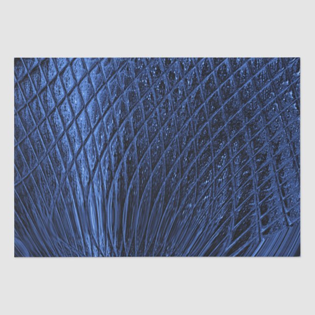 Papier Mousseline Papier de tissus décoratif bleu (Recto)