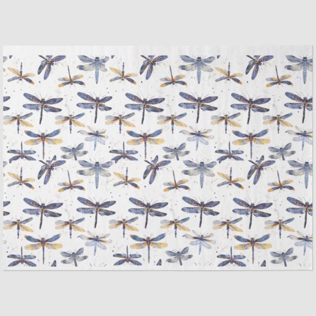 Papier Mousseline Papier de tissus Dragonfly (Recto)