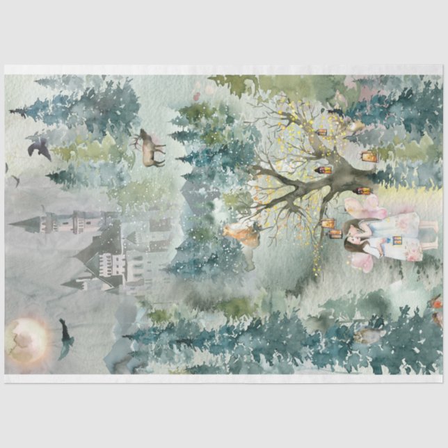 Papier Mousseline Papier de tissus Dreamy Woodland Nursery (Recto)