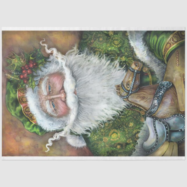 Papier Mousseline Papier de tissus du Père Noël (Recto)