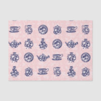 Papier de tissus en porcelaine bleu chinois