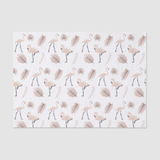 Papier Mousseline Papier de tissus Flamant rose