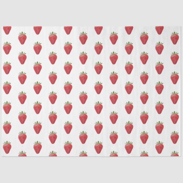 Papier Mousseline Papier de tissus fraise (Recto)