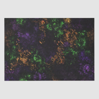 Papier Mousseline Papier de tissus Motif Halloween Tie Dye