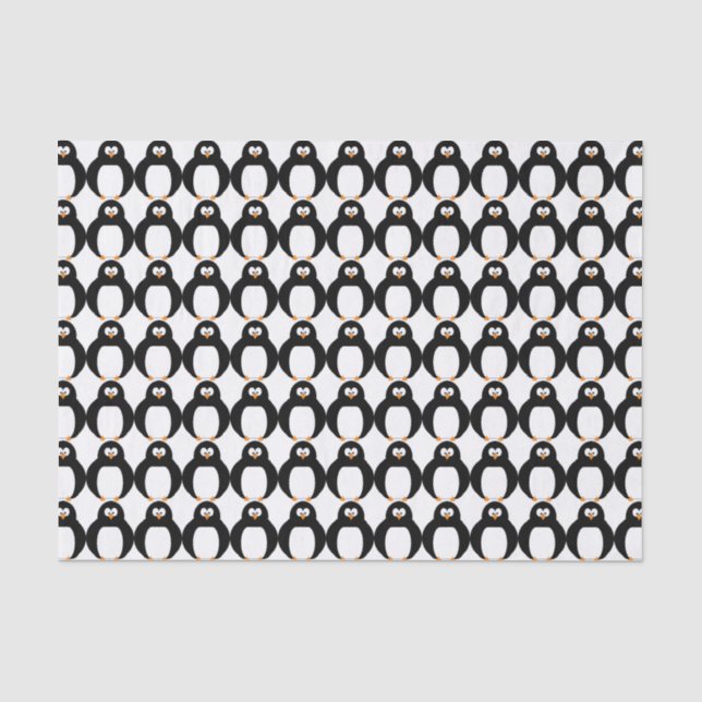 Papier Mousseline Papier de tissus pingouins (Recto)