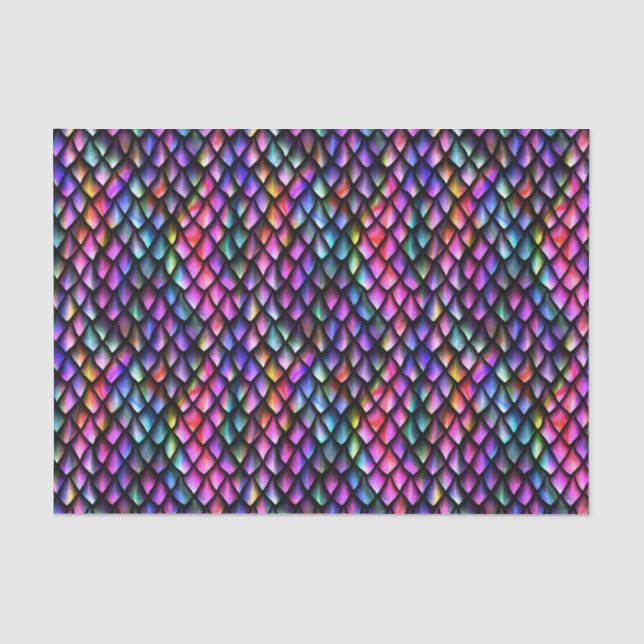 Papier Mousseline Papier de tissus Rainbow Dragon (Recto)