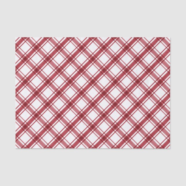 Papier Mousseline Papier de tissus rouge et blanc (Recto)