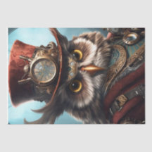 Papier de tissus Steampunk Owl