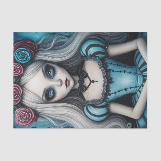 Papier Mousseline Papier Découpage Alice foncé (Recto)