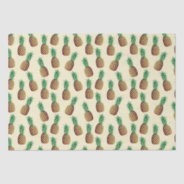 Papier Mousseline Papier d'enveloppement d'ananas (Recto)