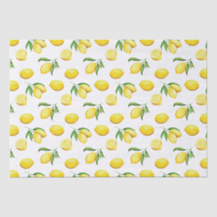 Papier Mousseline Papier d'enveloppement de citron d'aquarelle