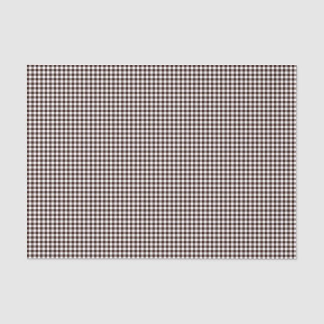 Papier Mousseline Papier d'enveloppement En vichy-noir-Brown-Tissu (Recto)