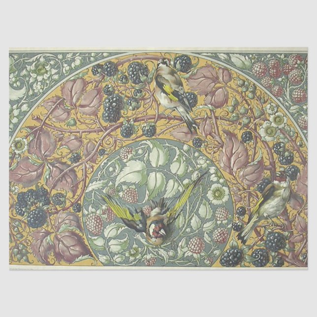 Papier Mousseline Papier Deoupage Bird & Floral Berry (Recto)