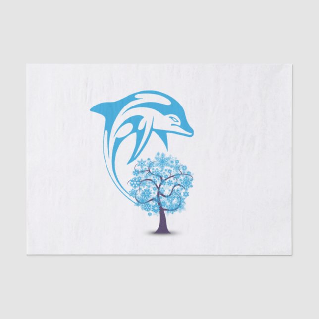 Papier Mousseline Papier Dolphin Tissu Abstrait (Recto)