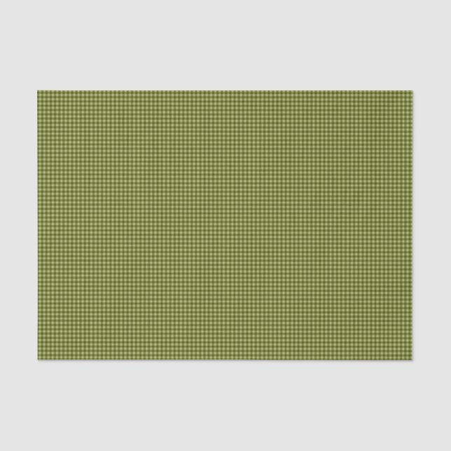 Papier Mousseline PAPIER EN ÉPAISSEMENT En vichy-TISSU vert olive (Recto)