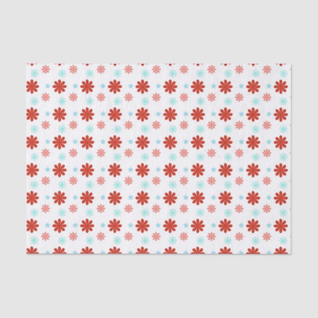 Papier Mousseline Papier en tissu bleu rouge et rose (Recto)