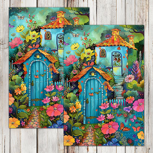 PAPIER MOUSSELINE PAPIER EN TISSU DE DÉCOUPAGE DE JARDIN COLORÉ