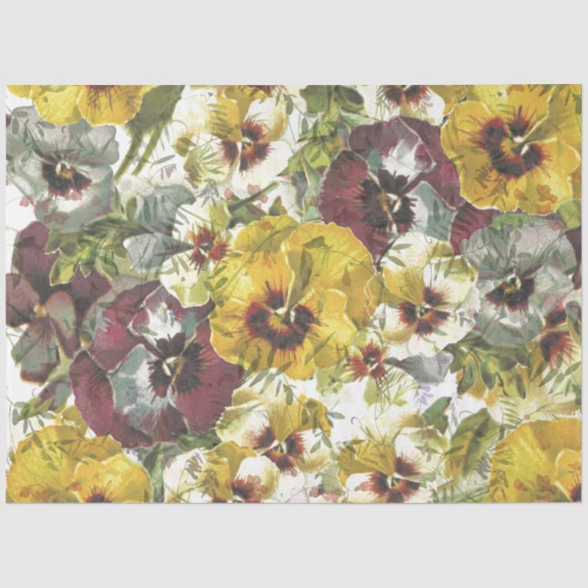 Papier Mousseline Papier en tissu de jardin de Pansy (Recto)