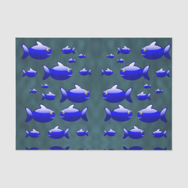 Papier Mousseline Papier en tissu décoratif Poisson (Recto)
