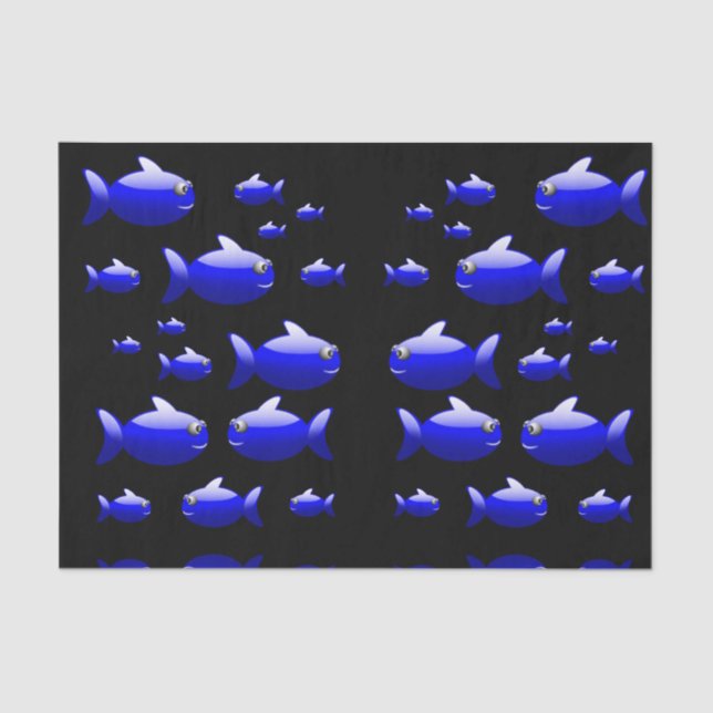 Papier Mousseline Papier en tissu décoratif Poisson (Recto)