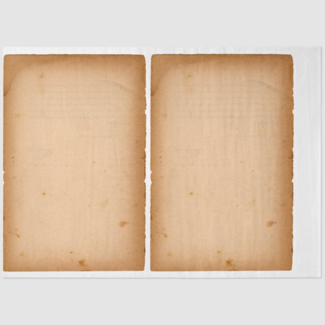 PAPIER MOUSSELINE PAPIER EN TISSU : DÉCOUPAGE ; PAPIER ANCIEN (Recto)