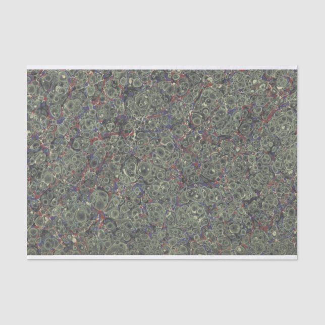 Papier Mousseline Papier fin marbré vert (Recto)