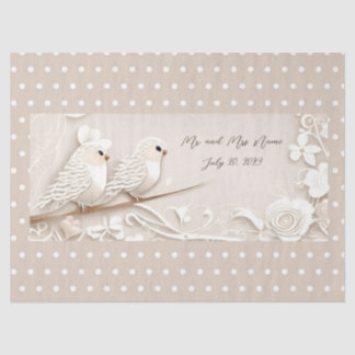 Papier Mousseline Papier mariage inséparable élégant