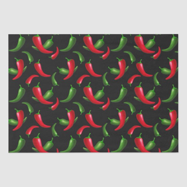 Papier Mousseline Papier motif Chili Pepper (Recto)
