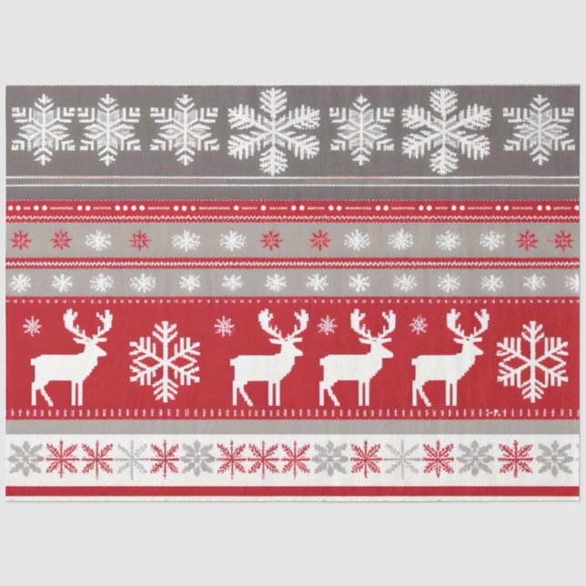 Papier Mousseline papier motif pour chandail de noël (Recto)