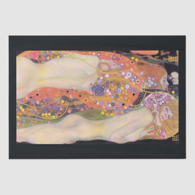 PAPIER MOUSSELINE PAPIER MOUSSELINE: GUSTAV KLIMT : SERPENTS D'EAU I (Recto)