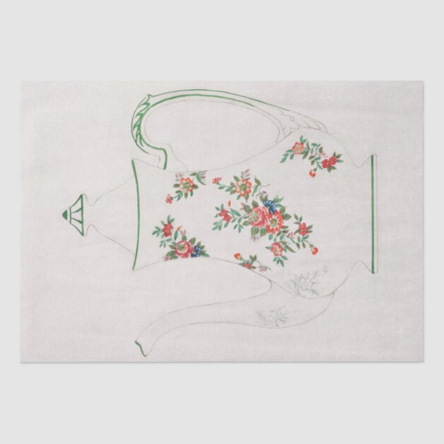 PAPIER MOUSSELINE PAPIER MOUSSELINE: JAPONAIS: CONCEPTION DE TEAPOT  (Recto)