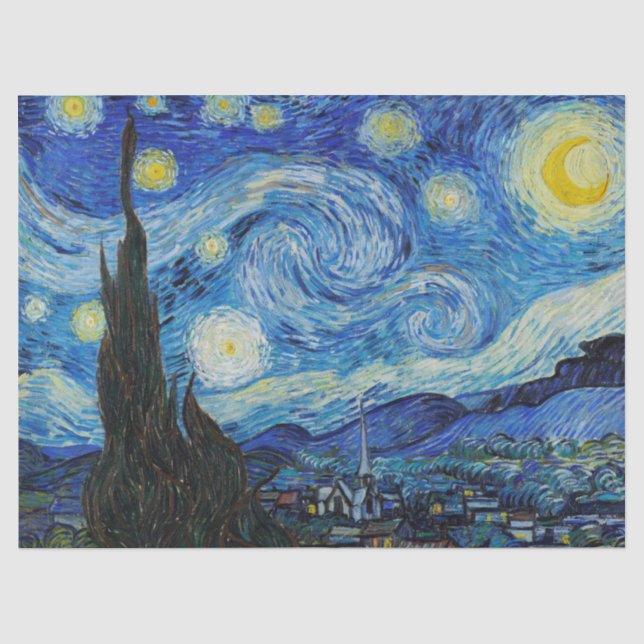 PAPIER MOUSSELINE PAPIER MOUSSELINE: VINCENT VAN GOGH : NUIT STARRY (Recto)