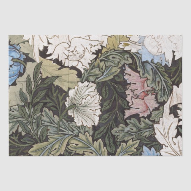PAPIER MOUSSELINE PAPIER MOUSSELINE: WILLIAM MORRIS : ÉTUDE FLORALE (Recto)