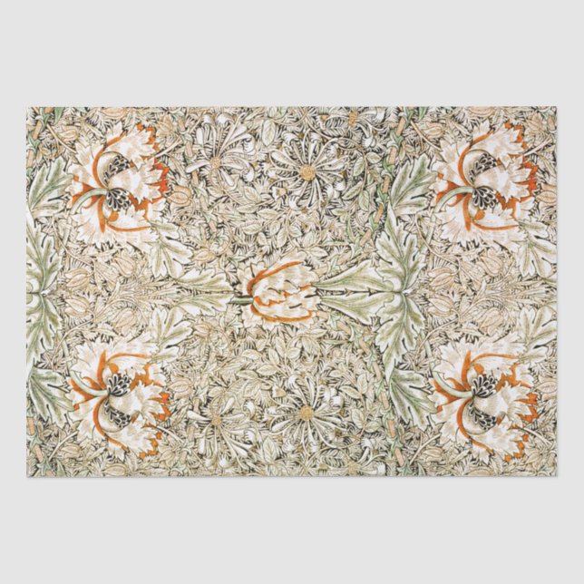 PAPIER MOUSSELINE PAPIER MOUSSELINE: WILLIAM MORRIS : HONEYSUCKLE :  (Recto)