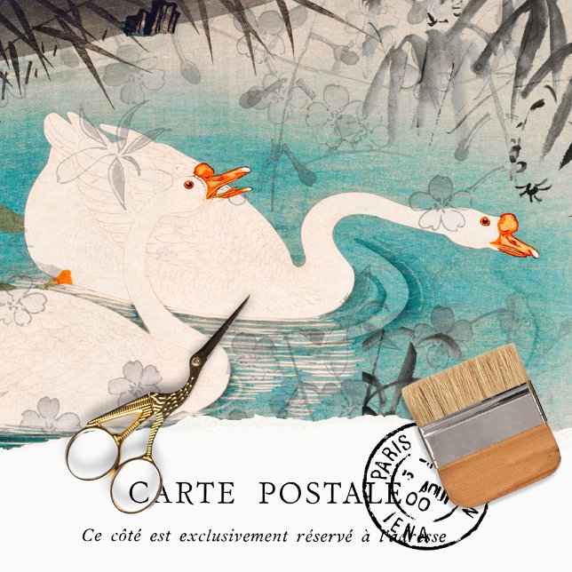 Papier Mousseline Papier papier de découpage de l'oie japonaise vint (Créateur téléchargé)