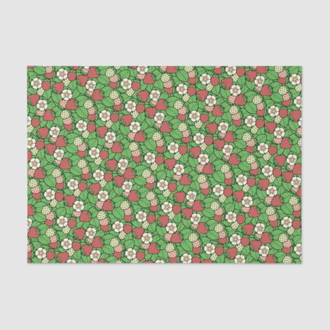 Papier Mousseline Papier papier Motif Arrière - plan fraise (Recto)