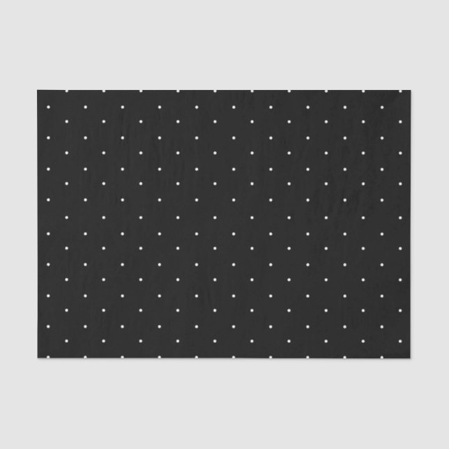 Papier Mousseline Papier papier Motif classique Pois blanc Mini (Recto)