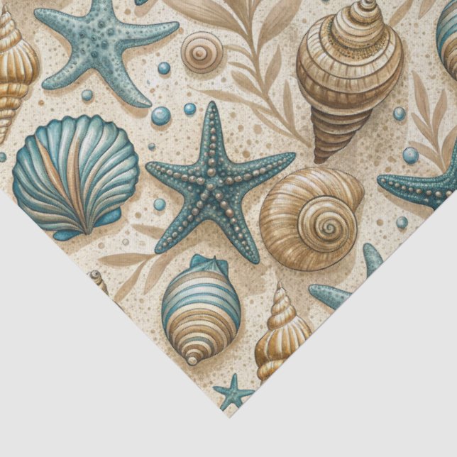 Papier Mousseline Papier papier Motif de coquillage (Détail)